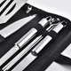 Набір аксесуарів для барбекю гриля мангалу BBQ Tools Set 4121 9 предметів щипці, вилка, лопатка, шпажки, ніж, пензлик у чохлі - зображення 2