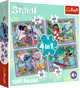 Пазлы 4 in 1 Trefl Lilo & Stitch Безумный день 35+48+54+70 элементов (5900511346336) - изображение 1