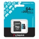 Карта пам'яті microSDXC (UHS-1 U3) Kingston Canvas Go! Plus 64Gb class 10 A2 V30 (R200MB/s) (adapter SD) - изображение 2