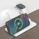 Зарядная док станция для самсунг телефона часов samsung galaxy watch 3-7 ultra apple watch наушников 3 в 1 QINETIQ Т258 23W универсальная беспроводная зарядка док станция белая +адаптер 30Вт в подарок - изображение 2