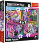 Пазли 4в1 Trefl Monster High Напружений день у Монстр Хай 35+48+54+70 елементів 34655 (5900511346558) - зображення 1