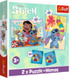 Пазлы 2 in 1 Trefl Lilo & Stitch Счастливые 30+48 элементов + игра Memos 24 детали (5900511935851) - изображение 1