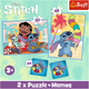 Пазлы 2 in 1 Trefl Lilo & Stitch Счастливые 30+48 элементов + игра Memos 24 детали (5900511935851) - изображение 5