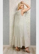 Сукня лляна максі А-силуету світло- бежева New Collection M-XL 29-1203 - зображення 4