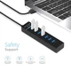 USB-hub хаб Super Speed 7 портов USB3.0 30 см Черный - изображение 5