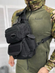 Нагрудний рюкзак Silver Knight 5л Oxford / Вологозахищена сумка-слінг чорна 30х17х7 см - зображення 8