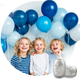 Butla z helem Ricokids 0.42 m³ z balonami i wstążką Blue (5903890626464) - obraz 4