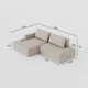 Кутовий диван VIHOME Cosmo 3 265х170 см Bonnel к.т. 1 Бежевий - зображення 2