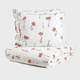 Комплект постільної білизни Homla Meadow Flowers King Size Підковдра 220 x 200 см + 2 наволочки 50 x 60 см бавовняний у маки з червоним кантом (5906496724855) - зображення 2