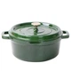 Каструля чавунна емальована 3.5 л з кришкою Ø24 см Зелена HP-1-1 5069355 - зображення 1