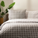 Комплект постільної білизни Homla Reyes King Size Підковдра 220 x 200 см + 2 наволочки 70 x 80 см бавовняний двосторонній Сіро-білий (5906496730283) - зображення 1