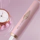 Мини-щетка выпрямитель для волос с аккумулятором, USB-зарядкой и 3 температурными режимами, розовая - изображение 5