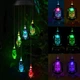 Подвесная садовая лампа Музыка ветра на солнечной батарее 6 LED фонариков Разноцветный свет - изображение 4