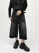 Широкие джинсовые шорты Baggy размер S (1410-black-S) - изображение 1