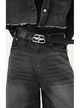 Широкие джинсовые шорты Baggy размер S (1410-black-S) - изображение 6