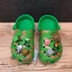 Дитячі крокси-сабо для хлопчика Crocs Unisex-Child Classic Minecraft Clog Clog (27/28, зелений) - изображение 9