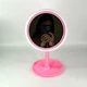 Настільне косметичне дзеркало Beauty Breeze Mirror з LED підсвічуванням, вентилятором і збільшенням 5х, кругле дзеркало для макіяжу з живленням від USB та додатковим збільшенням Рожеве LY-699-Pink - зображення 5