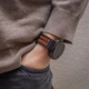 Перфорований ремінець broband Classic Color для Samsung Galaxy Watch Ultra – чорно-помаранчевий (силікон) - зображення 6