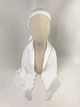 Предварительно завязанный платок-бандана летний белый с бахромой - изображение 6