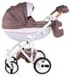 Коляска Adamex 2 в 1 Monte Deluxe Carbon Капучино-белый-рыжий D34 - зображення 2