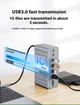 Хаб Док станция Deepfox-2428 13 в 1 USB Type-C концентратор для ноутбука компьютера 13 портов - изображение 7