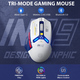 Мышь игровая Inphic IN9 Upgrade с комбинированным подключением, RGB, 12000 DPI, бело-синий - изображение 3