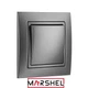 Вимикач одноклавішний MARSHEL ELEGANT VS10-190 Graffite - зображення 2