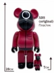 Статуэтка Bearbrick x Squid Game x Guard Triangle 400% + 100% 28 см + 7 см Medicom Toy Netflix - изображение 3
