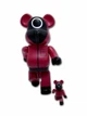 Статуэтка Bearbrick x Squid Game x Guard Triangle 400% + 100% 28 см + 7 см Medicom Toy Netflix - изображение 12