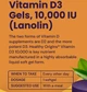 Вітамін Д3 Healthy Origins, Vitamin D3 Gels 10000 IU, 120 капсул - зображення 5