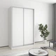 Шкаф-купе двухдверный MebelStar Стандарт AL 2ДСП 130x60x210 см Аляска белая (MBS-2300) - изображение 1