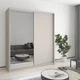 Шкаф-купе двухдверный MebelStar Комбо AL ДСП/Зеркало 180x60x210 см Кашемир (MBS-2761) - изображение 1