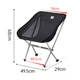 Стілець складаний Naturehike Stellaluna L04 CNK2450JJ015, розмір M, алюміній, чорний - изображение 5