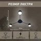 Люстра GUSTAV 3R черная Esllse на 3 лампы GX53 (потолочный светильник под сменные LED лампы) Ø850x85мм - изображение 5