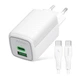 Сетевое зарядное устройство WALKER WH-75 (GAN 65W) + Type-C to Type-C, white - изображение 1