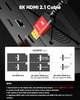 Кабель Highwings HDMI 2.1 48Gbps 8K@60Hz 4K@120Hz 2м красный - изображение 2