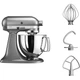 Кухонная машина KitchenAid Artisan 4,8 л 5KSM125ECU с откидным блоком серебристый - изображение 1