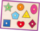 Zestaw drewnianych puzzli Viga na podkładce z uchwytami Kształty 50015 (6934510500153) - obraz 4
