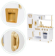 Kuchnia dla dzieci EcoToys drewniana duża biało-złota 7267 (5903769974832) - obraz 4