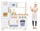 Kuchnia dla dzieci EcoToys drewniana duża biało-złota 7267 (5903769974832) - obraz 2