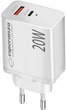 Ładowarka sieciowa Esperanza EZC105W USB-C 20W + USB-A 18W White (5901299960578) - obraz 2