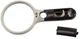 Ручная лупа для чтения с LED подсветкой увеличительное стекло две линзы с подсветкой 88 мм кратность 5Х 18 мм - Х45 3 батарейки ААА Бело-черный (DN32874) - изображение 2