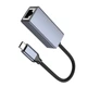 Зовнішня мережева карта Type-C на RJ45 LAN Hoco UA37 Ethernet Adapter (1000 Мбіт/с, 12 см). Gray - зображення 3