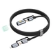 Кабель Hoco All-in-one charging data cable c / iP to C / LED light U138 |1.2m, PD27/60W| черный - изображение 1