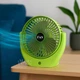 Настольный портативный вентилятор Fan Portable, беспроводной аккумуляторный охладитель воздуха, компактный вентилятор для дома, работы и путешествий, тихий вентилятор с регулировкой скорости, Салатовый LY-853-LightGreen - изображение 1
