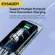 Автомобільний зарядний пристрій 80W Essager Car Charger Вольтметр LED швидка зарядка PD/QC3.0 три порти USB Type-C 36w + 2 USB 2x22,5w металевий корпус - зображення 4
