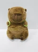 Мягкая плюшевая игрушка Капибара Capybara с рюкзачком черепашкой на спине 35см - изображение 5