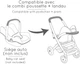 Коляска для куклы Smoby Toys Maxi-Cosi 3 в 1 со съемной люлькой Розовый жемчуг 54.5х38.5х64 см (7600253121) - изображение 3