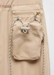 Юбка женская с карманами-карго MANGO 67036328 Песочный S KL0728 - изображение 4