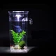 Настільний пластиковий акваріум MY FUN FISH 2 л з LED-підсвіткою та системою самоочищення безпечний акваріум для дітей з декоративними камінцями і водними рослинами, для домашнього релаксу та навчання відповідальності - изображение 4